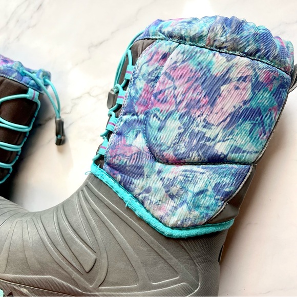 Merrell Girl Snow Quest Waterproof Purple Tie dye Winter Boots Size 4 Thermolite - Picture 5 of 17